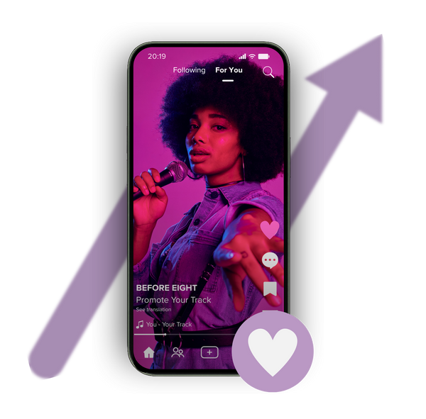 TikTok influencer promotion for musicians. Increasing views and likes on TikTok.